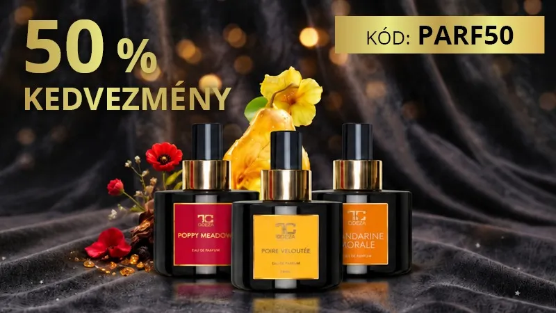 50% KEDVEZMÉNY A 100 ML-ES EDP PARFÜMÖKRE 💛